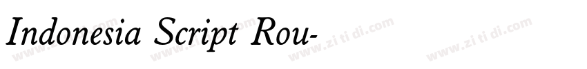 Indonesia Script Rou字体转换 Indonesia Script Rou字体转换